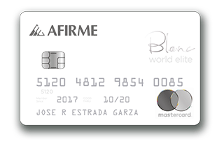 Tarjeta de crédito Afirme Blanc World Elite