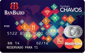 Tarjeta de débito cuenta Chavos BanBajío