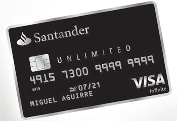 Tarjeta de crédito Santander Infinite